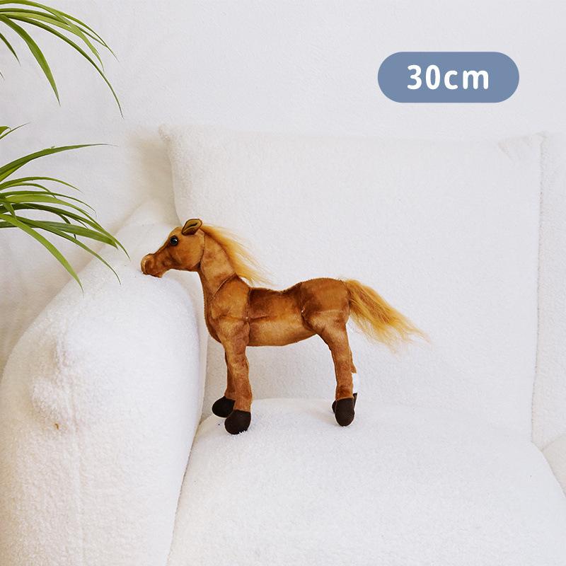 Giocattoli di Peluche Cavallo di Simulazione 30/40 Cm Animale di Peluche Carino Bambola Zebra Giocattolo Cavallo Morbido Realistico Oggetti di Scena per Fotografia Regalo di Compleanno per Bambini