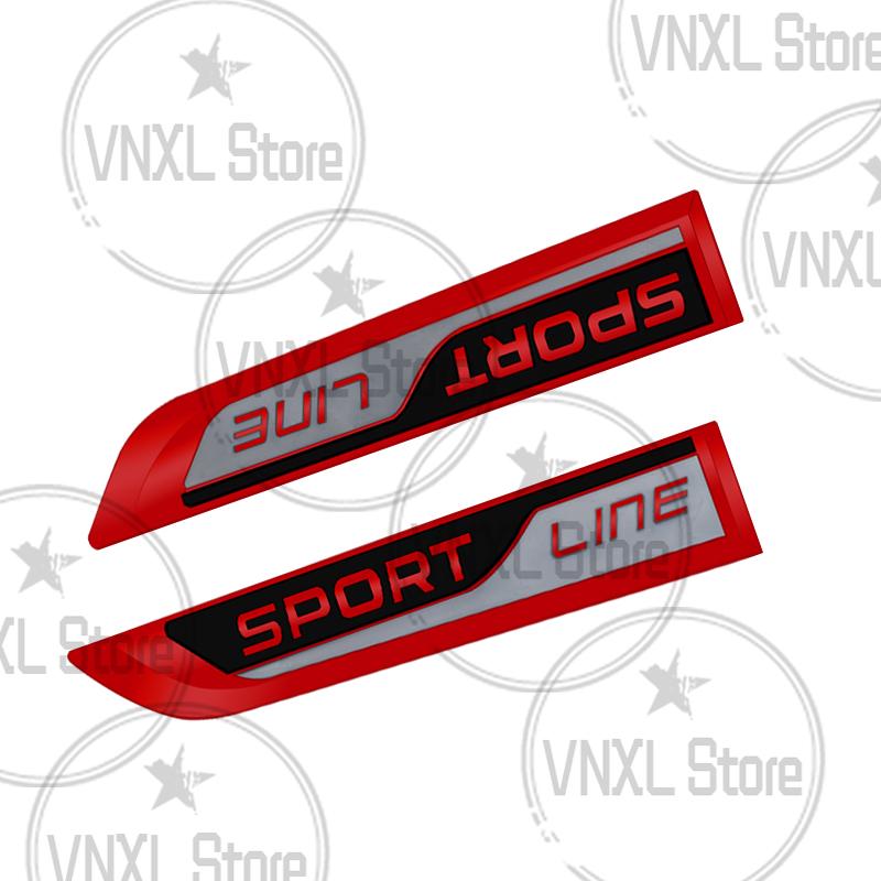 Cycr3 Car-Styling Metal Sport Line Emblem Car Side Body Stickers For Skoda Kamiq Enyaq Combi Octavia Superb Elroq85 Karoq Kodiaq Rapid