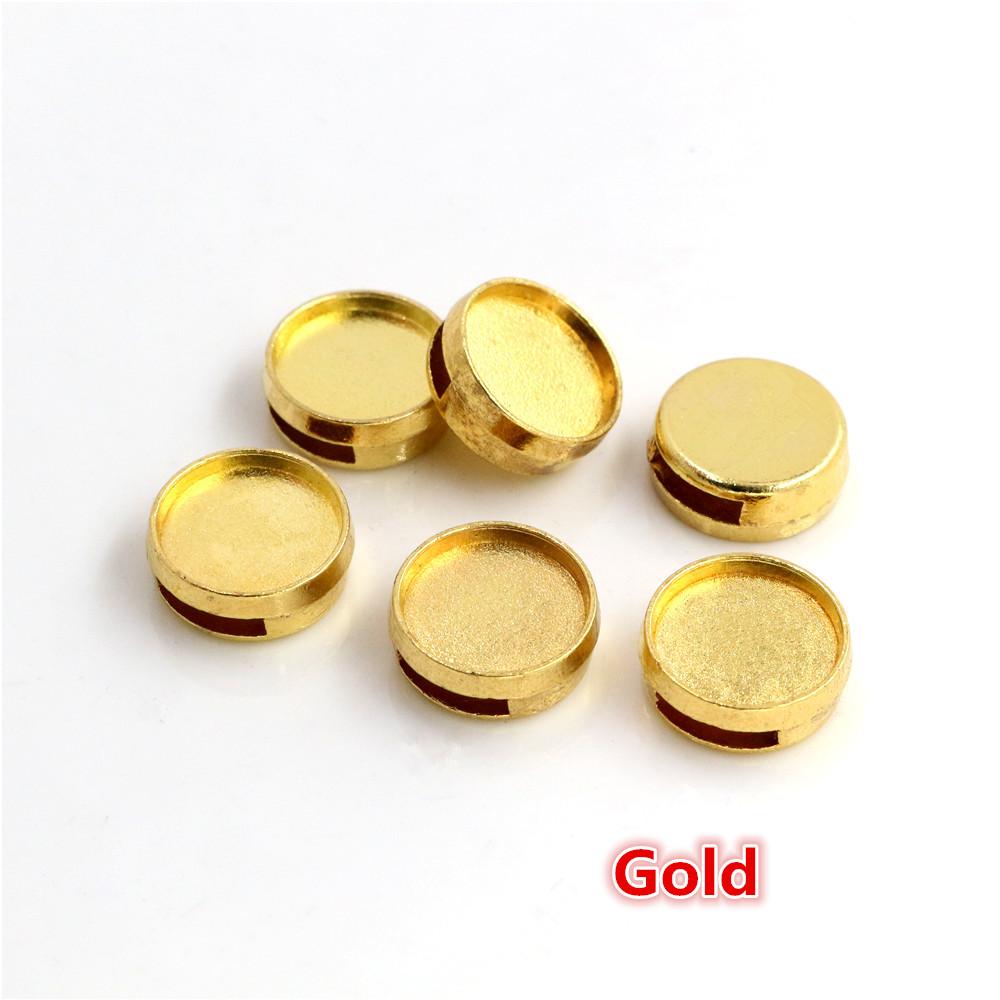20pcs 12mm Inner Size Antique bronze Black Silver Plated Fashion Style Cabochon Base Cameo Setting Charms Pendant