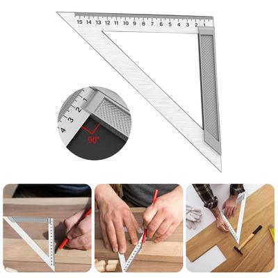 Edelstahl Dreiecklineal 150mm/200mm/300mm Messwerkzeug Winkelmesser für Ingenieure Architekten Studenten Enthusiasten