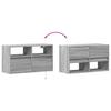 TV Wall Cabinet with LED Lighting Grey Sonoma 80 x 31 x 45 cm