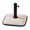 Square Umbrella Base Cement 35X35X5.2 Cm 11KG White Garden Pool Terrace 10457