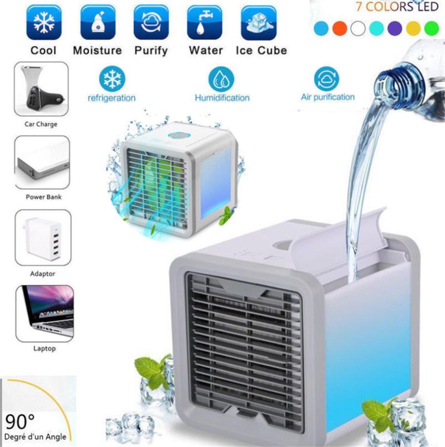 Car Air Cooler Small Car Air Conditioning Appliances Mini Fans Air Cooling Fan Summer Portable Conditioner Auto 7 Colors