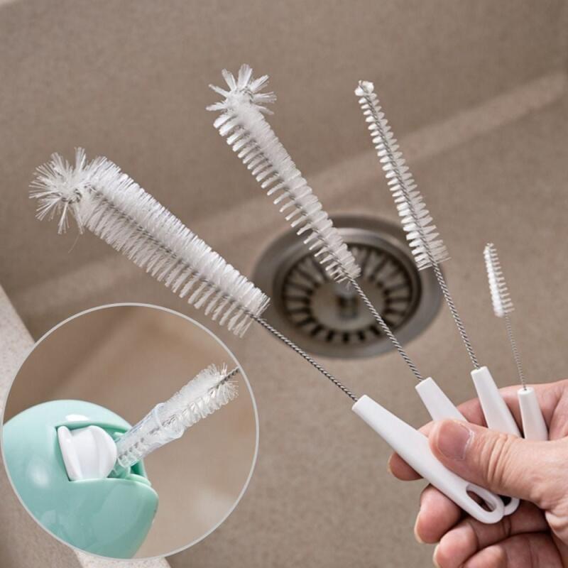 1 set of stainless steel straw cleaning brushes
