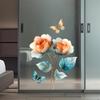 Colored Flower Wall Stickers Bedroom Living Room Corridor Entrance Background Floral Wall Stickers Bathroom Cabinet Ceramic Tile Decoration Decal