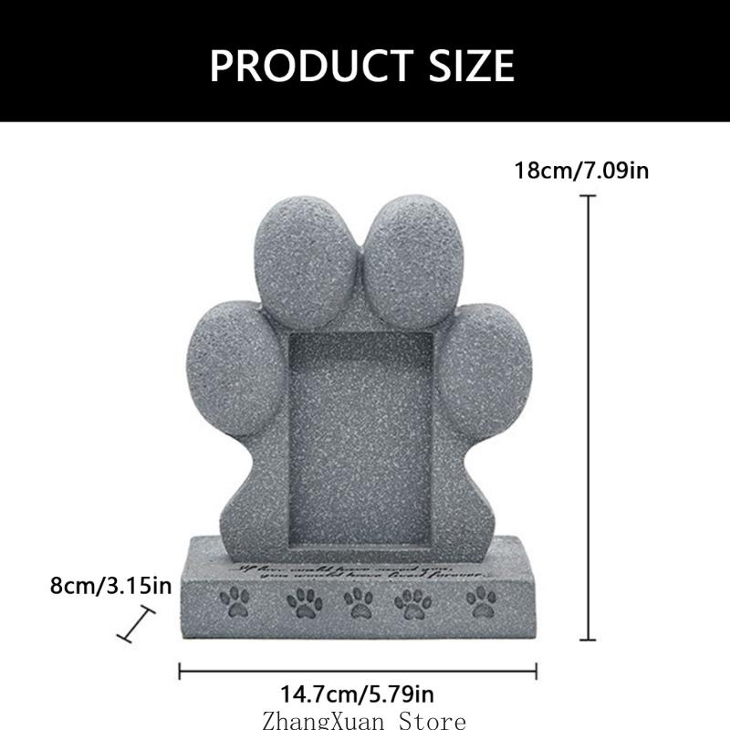 Pet Memorial Stones Pet Dog Cats Resins Paws Ornaments for Outdoor and Indoor Pet Memorial Gift