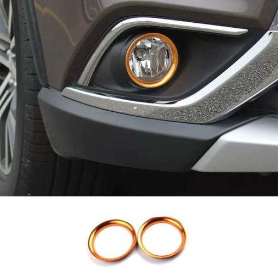 For Mitsubishi Outlander Sport 16-19 Golden Exterior Front Fog Light Frame Trim
