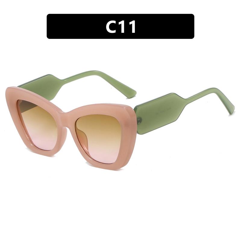 Kodon 2023 Cat-Eye Colorblock Flache Gläser Blaulichtfilter Brille - Influencer-Stil