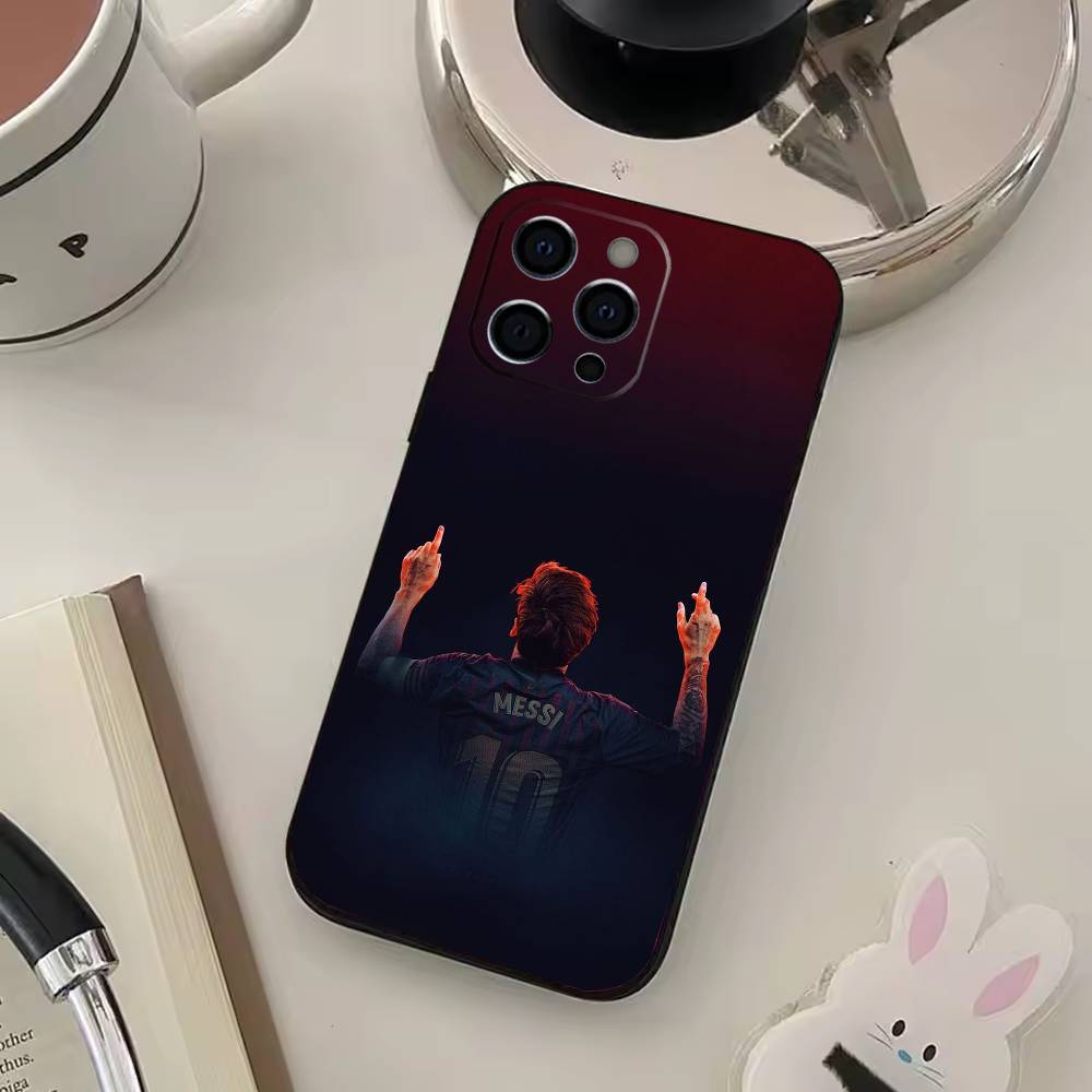 

Football Star M-Messi Phone Case For iPhone 17,16,15,14,13,12,11 Plus,Pro Max,XS,Soft Black Cover iPhone15