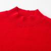 Women's Urban Style Pure Cashmere Slim-Fit Winter Knit Sweater with Half-High Neck