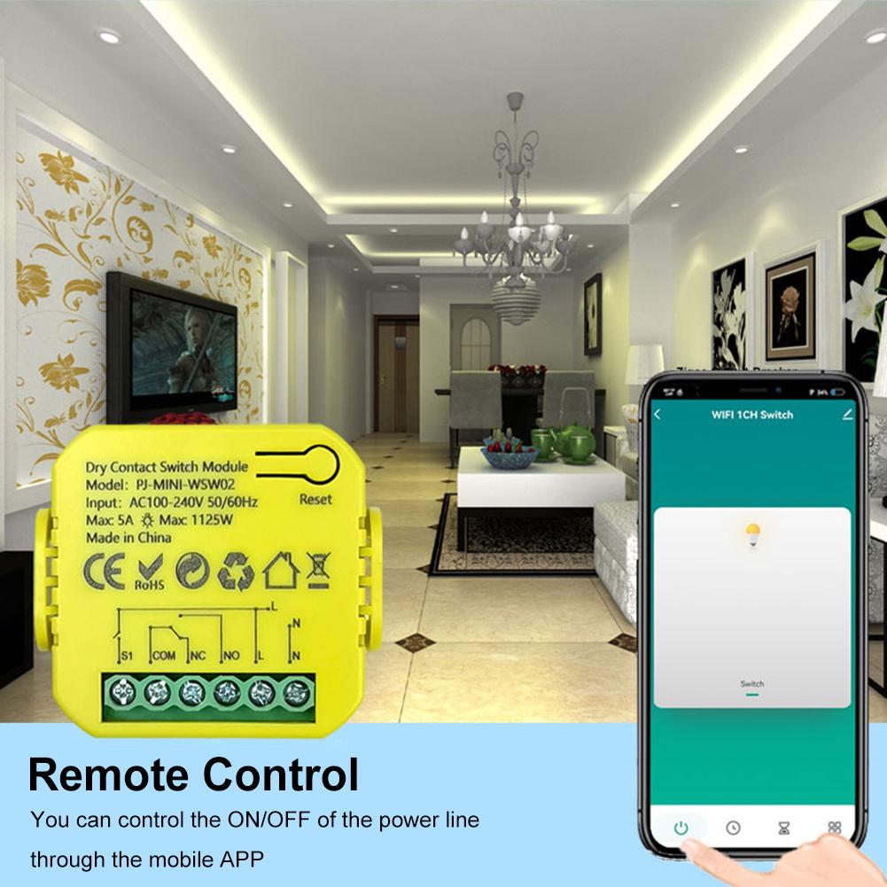 Модуль WiFi-переключателя Smart Life Удаленное управление через приложение Модуль умного переключателя AC100-240V WiFi-модуль Тумблер Поддерживает Alexa Google Home China Mainland