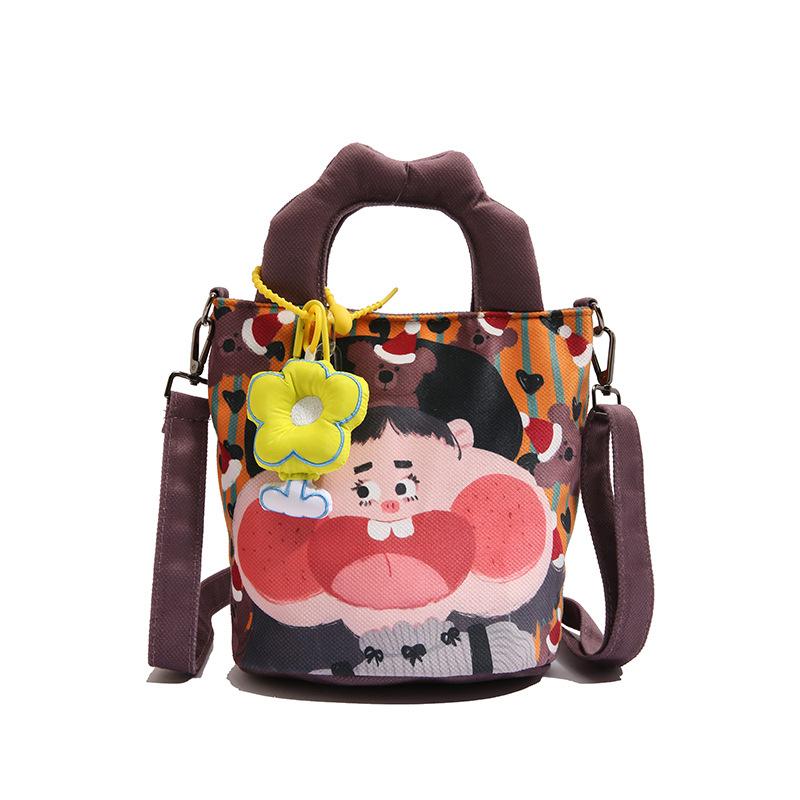 Trend Bucket Bag Large-capacity Women's Bag Oblique Span Small Bag Personalized Ugly Cute Shoulder Bag Commuter Handbag Wholesale