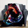 Koi Fish Flannel Blanket Throw Blanket Soft Warm Sofa Bed Camping Home Decor Unique Christmas Gift C9261595