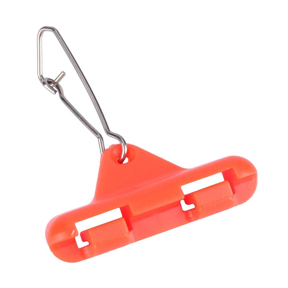 30PCS Durable Double Lock Snaps Zips Slider Boom ABS and Alloy Orange Red Fishing Rig Booms Fishing Sinker Slides Boat Fishing