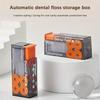 Portable Dental Floss Box Automatic Pop Up Floss Dispenser Press Type Travel Disposable Toothpick Floss Stick Holder