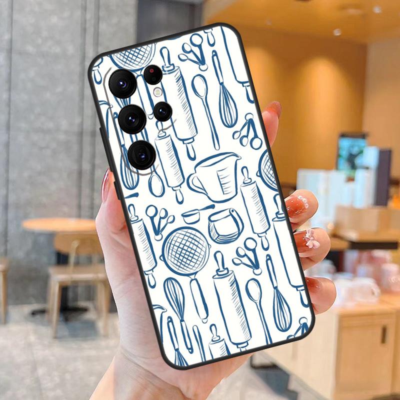 Cooking Chef Knives Phone Case For Samsung Galaxy S25 S24 S22 S21 S20 S23 Ultra S9 S10 Plus S25 FE Back Cover