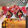 Cloth Chinese Style New Year Festive Bow Hairpin Side Clip Wig Braid Hairpin Hair Accessories