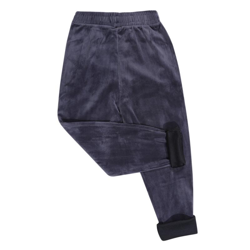 Plüsch Dicke Freizeithose Damen Cord Warm Herbst Winter Leggings Hohe Taille Haremshose Locker Bequeme Hose für Alltag Büro Outdoor