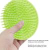 Håndholdt Silikon Hodebunn Sjampo Massasjebørste Vaskekam Hode Meridian Massasjekam Grønn