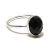 Black Spinel Gemstone 925 Sterling Silver Jewelry Ring Size Adjustable GK-5543