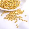 4mm 5mm 6mm 18K Gold Plating Round Flat Spacer Beads Brass Smooth Spacer Beads For Bracelet Necklace Making Findings Wholesale