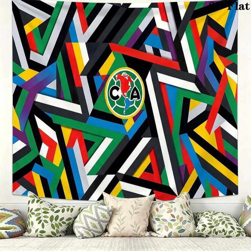Club América Logo Wall Tapestry Aesthetic Wall Hanging Printed Fabric Blanket Decorative Tapestries for Bedroom Living Room Home Decor