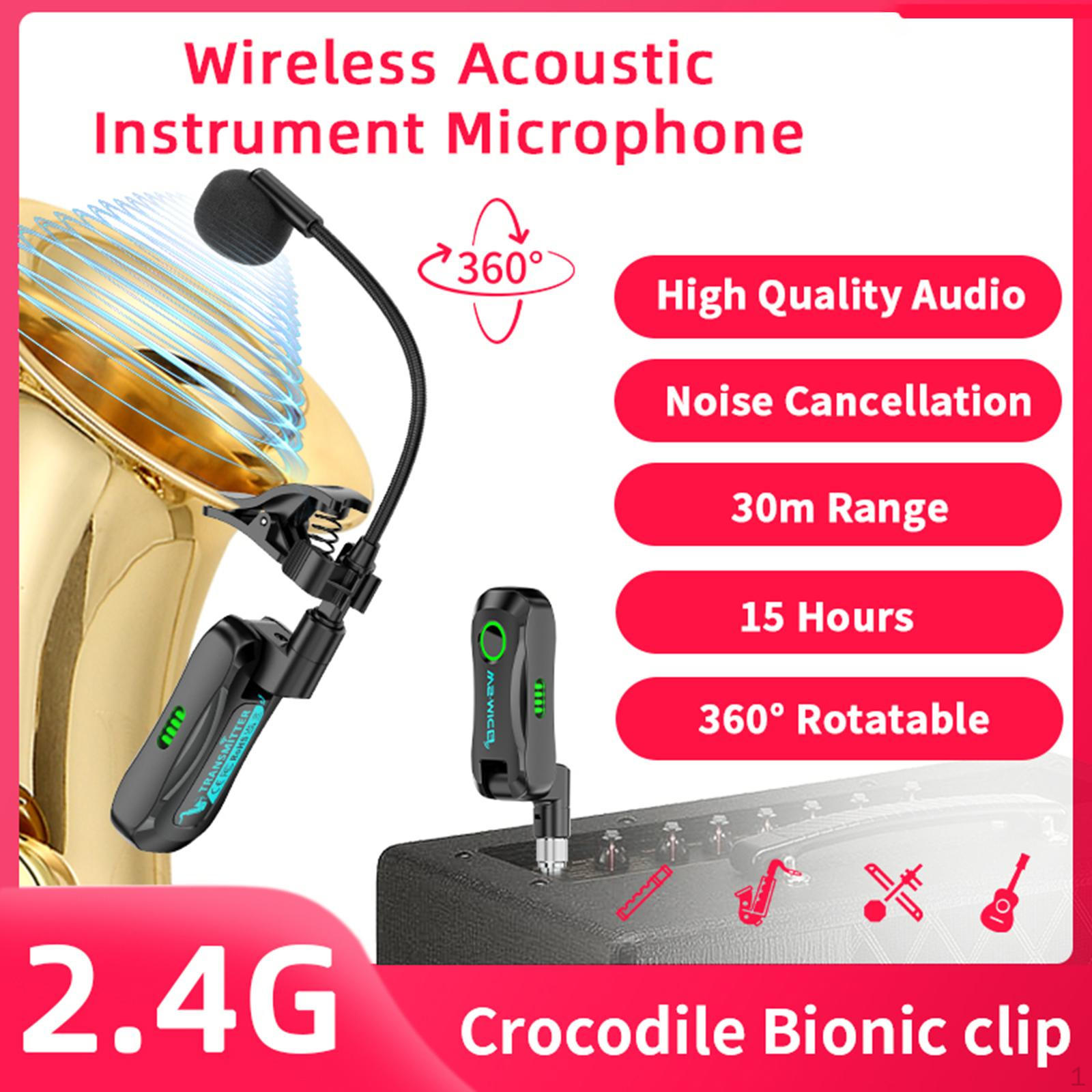 

на Инструментальный микрофон Многоцелевой для саксофонов, динамиков, виолончели