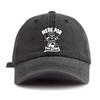 1pc THE BEER Print Washed Baseball Cap for Adults,Minimalist Retro Style Casual Soft Adjustable Dad Hat,Perfect As Gift