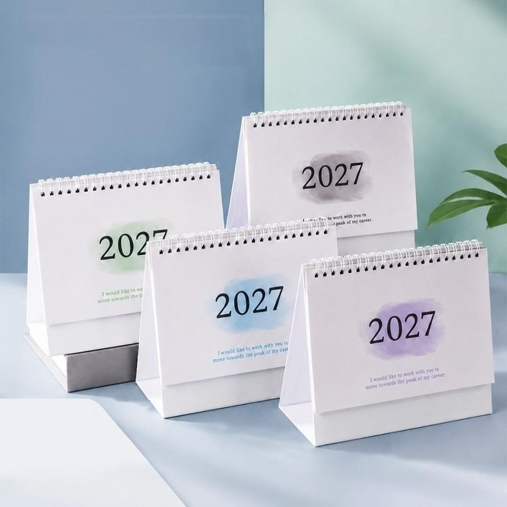 Yearly Agenda 3 Sizes Planning Desk Calendar Standing Flip Calendar Holiday Small Gift