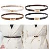 Elegant Solid Color Waistband PU Leather Belt for Women Multiple Occasion Suitable Jeans Pants Waist Strap Decorative