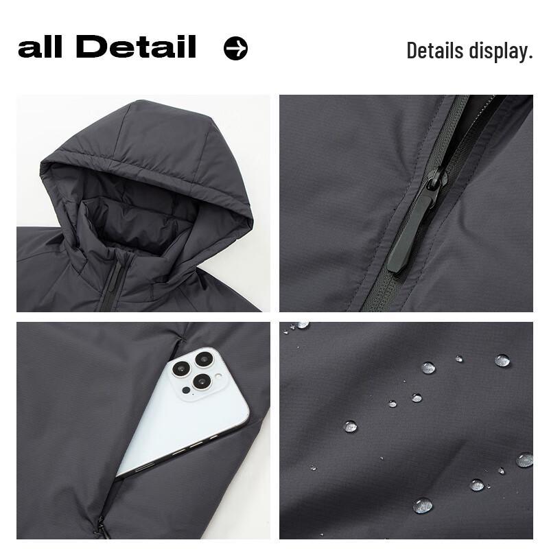 MEDE Men's Lightweight Hooded Winter Jacket