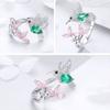 Elegant Cubic Zirconia Flower Bird Open Ring Women Party Wedding Jewelry Gift