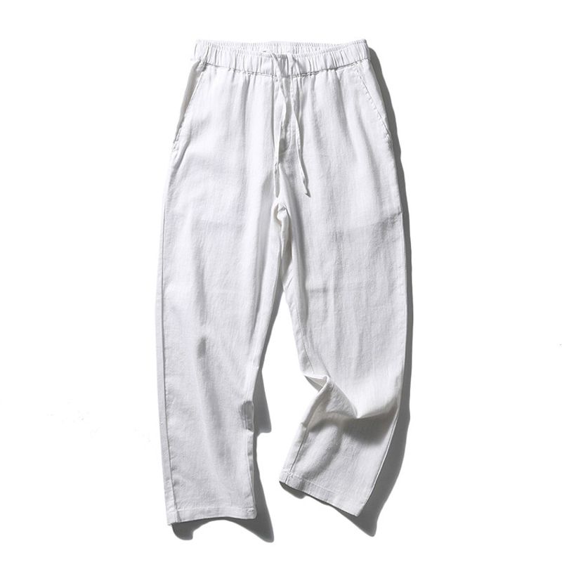 Summer Thin Loose Japanese Style Straight-leg Linen Pants