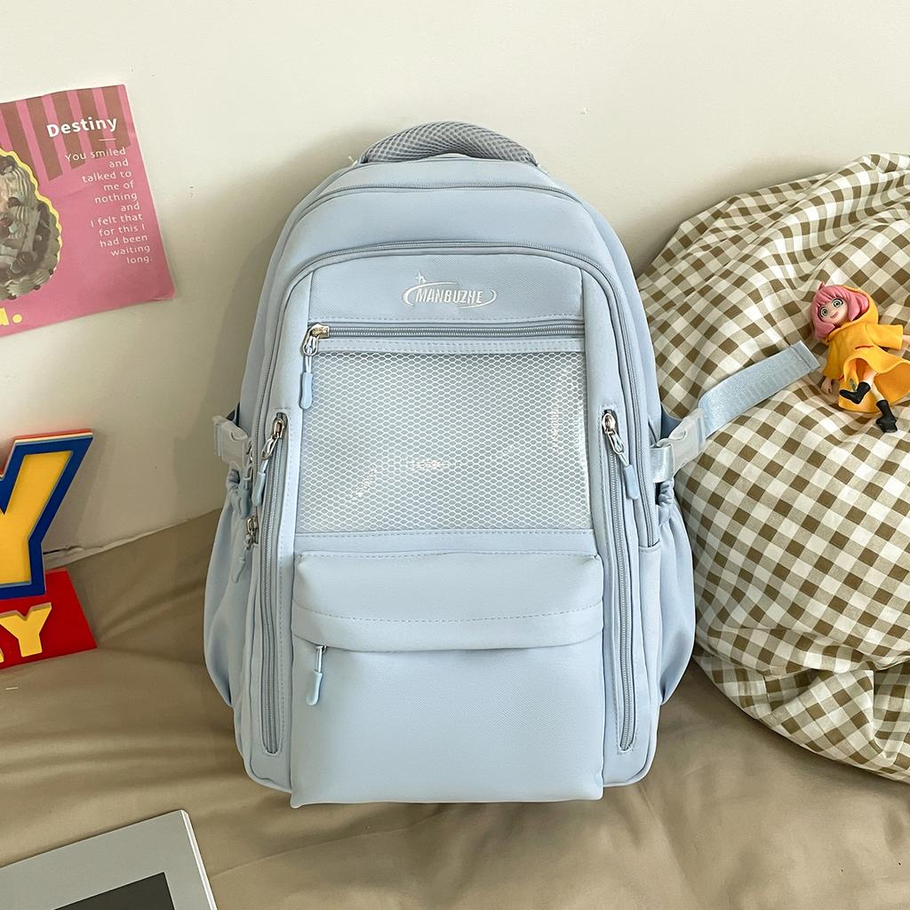 School bag, high school, large capacity, high value, fresh and cute, two-dimensional yuan bar