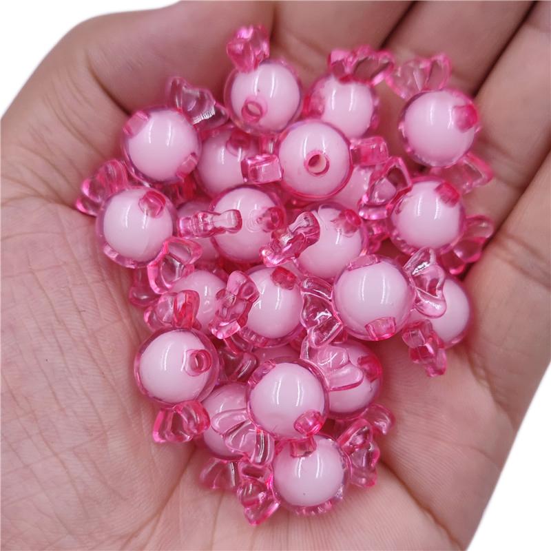 DIY Crafts 50Pcs 21*12mm Loose Beads Candy Shape For Jewelry Making Bocklace Βραχιόλι Χονδρικό κρεμαστό