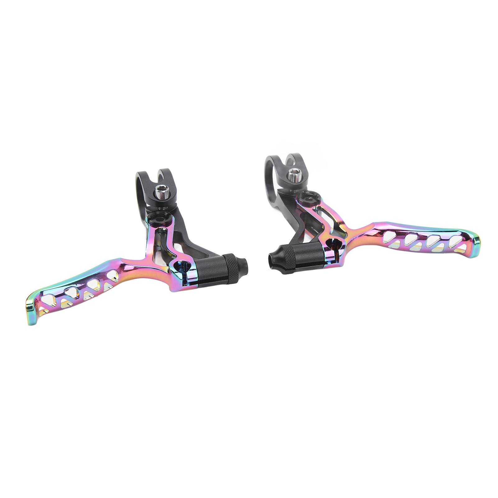 2pcs Bicycle Brake Lever V Brake Handlebar Universal Aluminium Alloy Bike Brake Handle for Folding Bike 22.2mm Dazzling