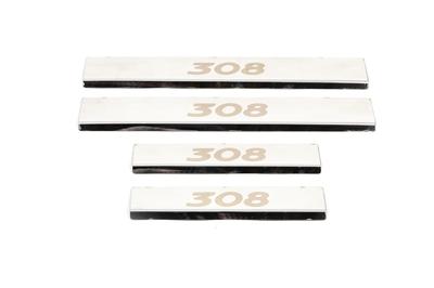 Door Sills (Carmos, 4 Pcs, Steel) for Peugeot 308 2007-2013