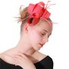 Wassermelonenrot Exquisites Schleifen-Stirnband Imitation Hanfgarn Kopfbedeckung Britische Haaraccessoires Society Ball Empfang