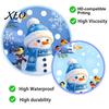 Snowflake Pattern Window Sticker Christmas Static Glass Sticker, Santa Claus Snowman Reindeer Seasonal Cling, Reusable Waterproof Decorative Decal for