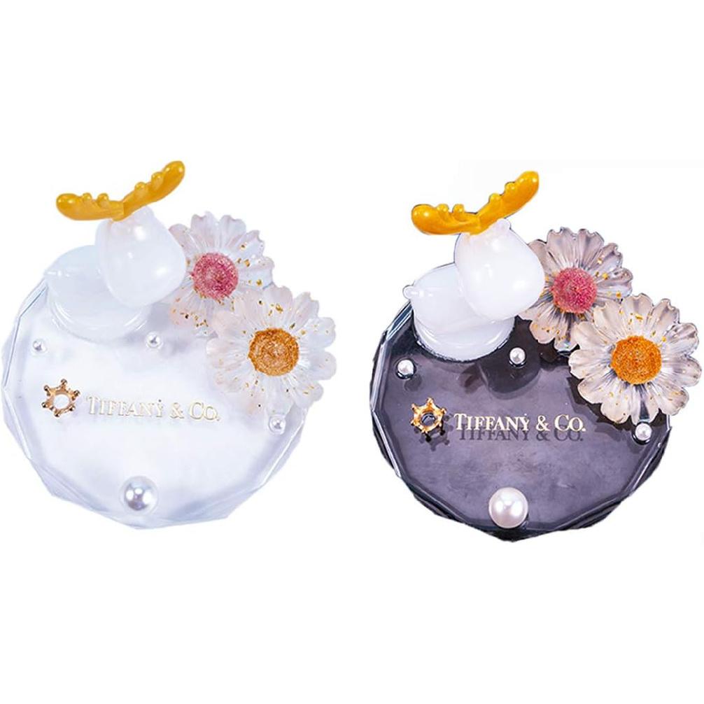 iSuperb Silicone Molds Animal Cute Epoxy Resin Molds 3D Deer and Antlers Molds for DIY Resin Casting (Transparent)