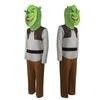 Halloween Shrek Fiona Princess Cosplay Green Dress Costume for Kids Adults Unisex Party Outfit