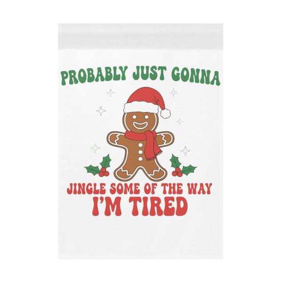 

Wait Your Turn Fat Boys Garden Flag Funny Turkey Santa Claus Thanksgiving Christmas Hanging Banner for Outdoor Porch Yard Decor F