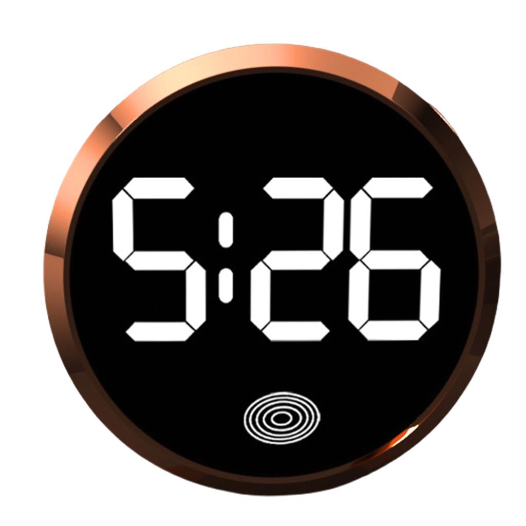 Car LED Digital Clock with Temperature Display Easy Installation Magnetic Back Round Clock for Dashboard or Consoles