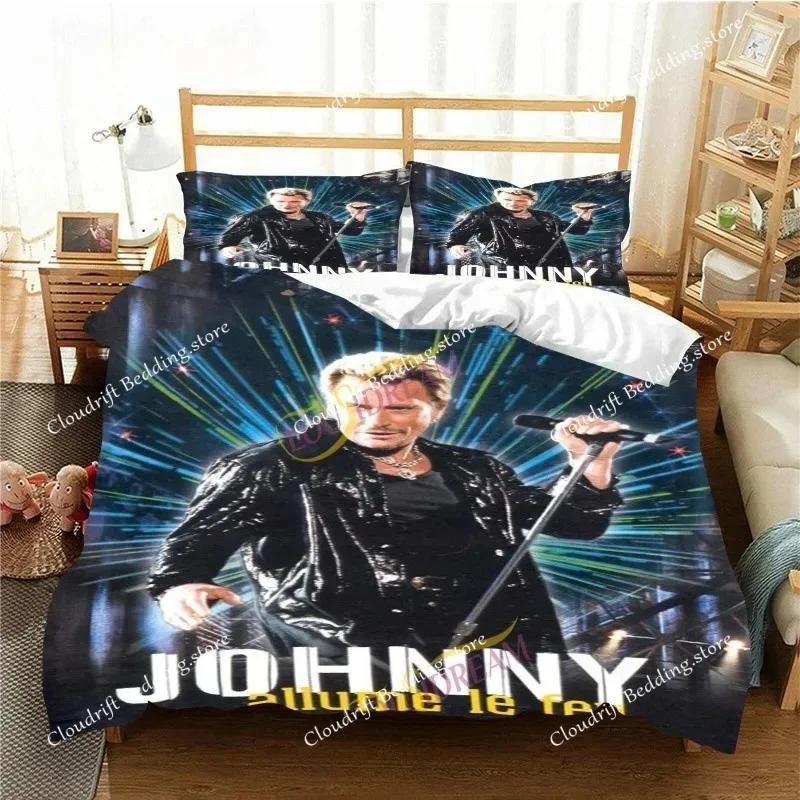 France Rock Singer J-Johnny H-Hallyday Bedding Set Single Twin Full Queen King Size Bed Set Aldult Kid Bedroom Duvet Cover Sets0
