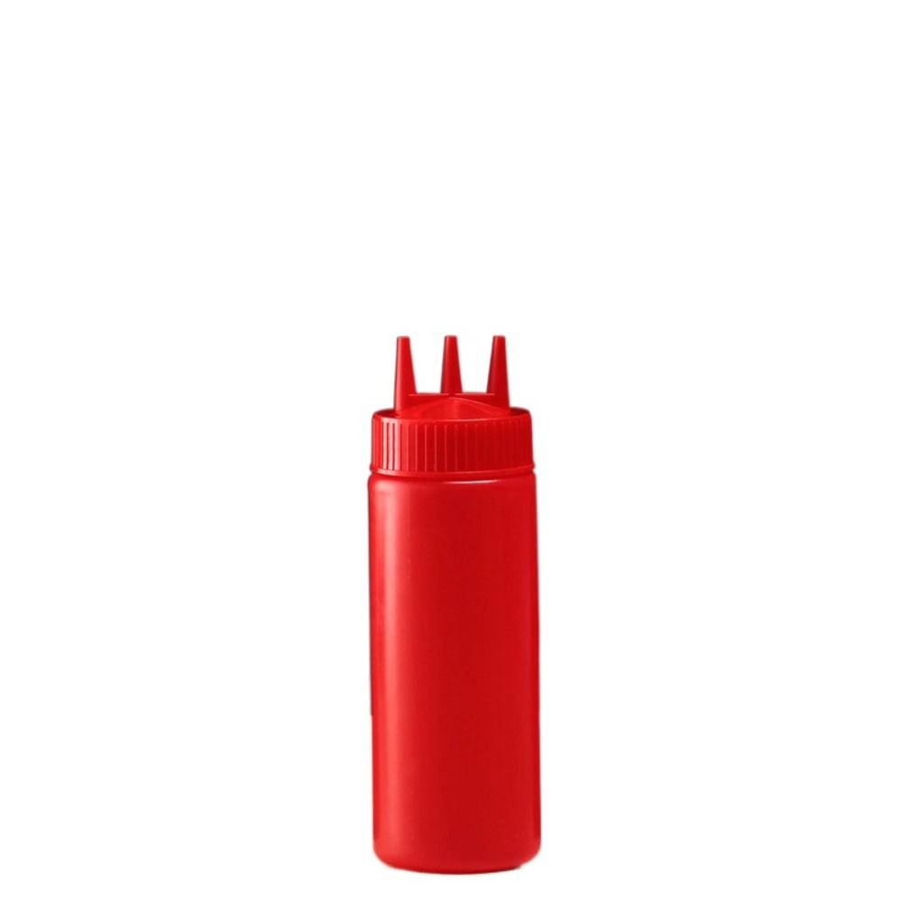 Plastic Squeezing Sauce bottle 3 Nozzles Jam Container New Squeeze Bottles