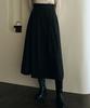 Roeil Mild Corduroy Pintuck Skirt - Black