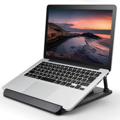 Elecom Notebook-PC-Ständer, klappbar, drehbar, zusammengeklappt, Breite 258 x Tiefe 280 x Höhe 30 mm, Tragkraft 10 kg, schwarz, Größe Kapazität PCA-LTSR8BK