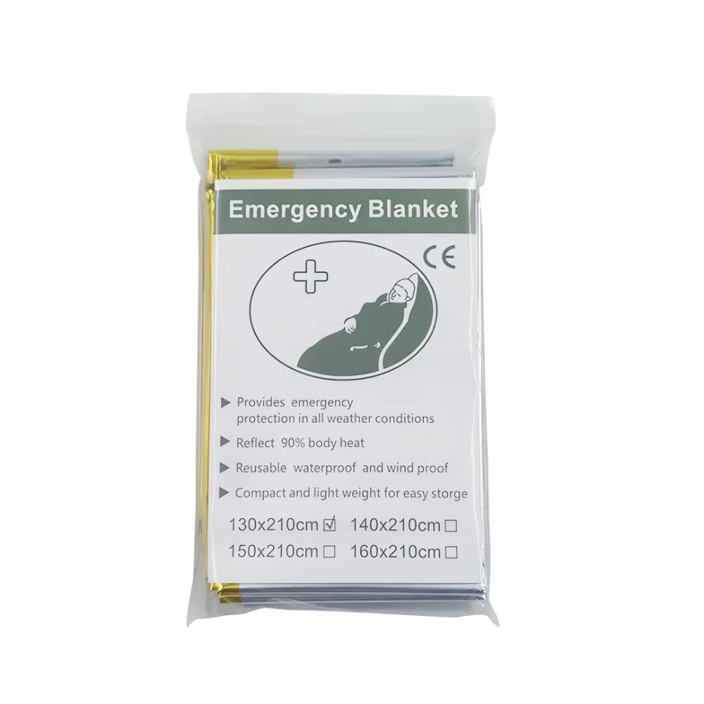 Outdoor Survival Isolationsdecke Reflektierende Aluminiumfolie Wasserdicht Sonnenschutz Leicht zu falten für Notfall-Überlebensausrüstung