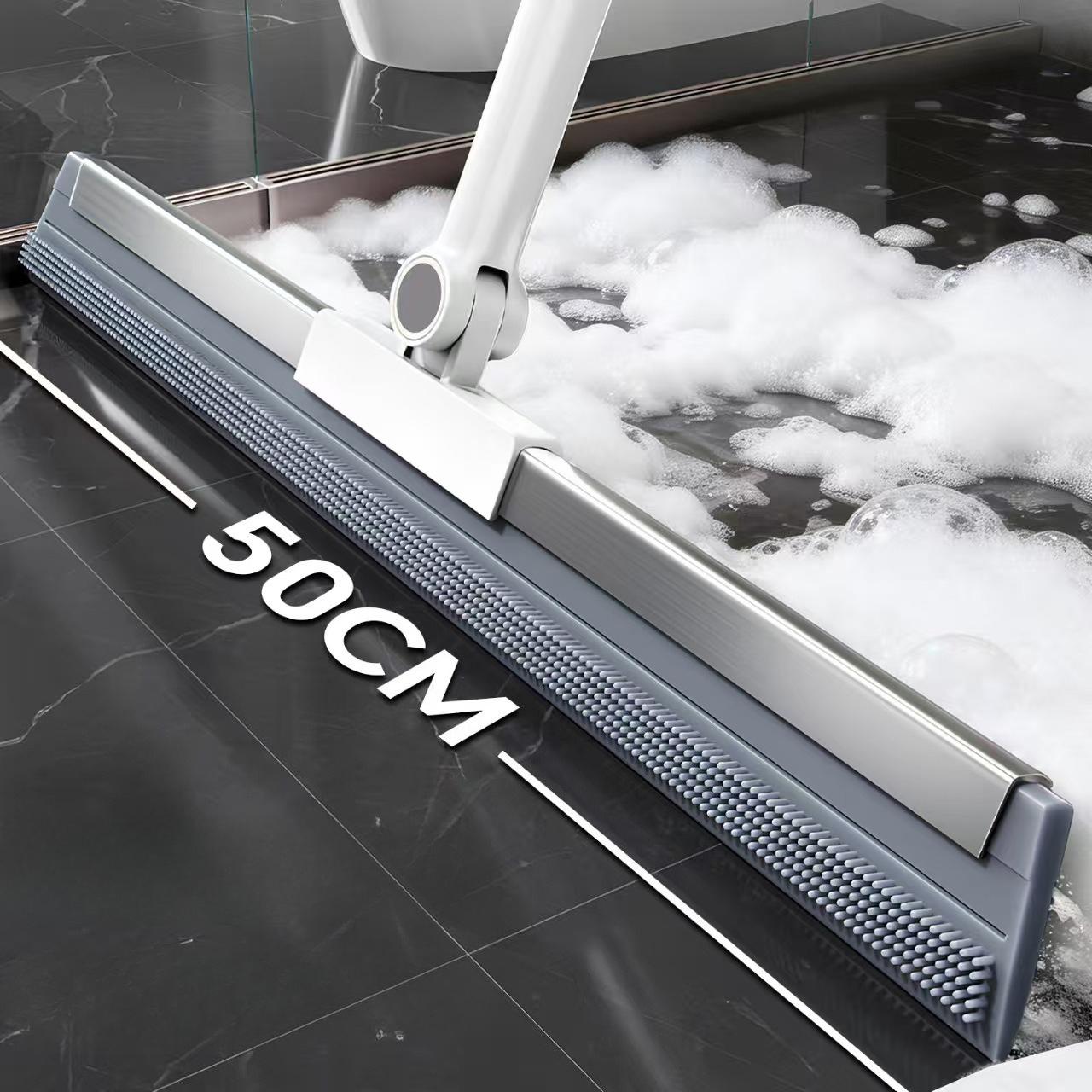 Multifunctional Magic Floor Broom, Comb Teeth Brush, Floor Scraper Broom, Floor Cleaner for Bathroom, Kitchen & Living Room, Cleaning Tools 50cm