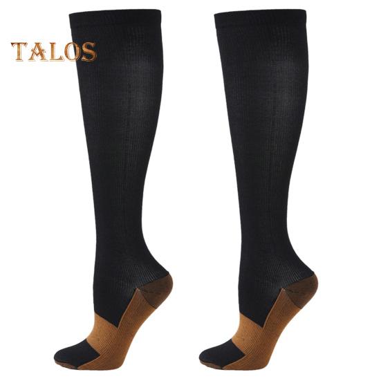 

1 пара женских зимних спортивных носков, компрессионные носки для йоги, длинные, с трубкой, высокоэластичные, нескользящие, удобные, теплые носки для L чёрный